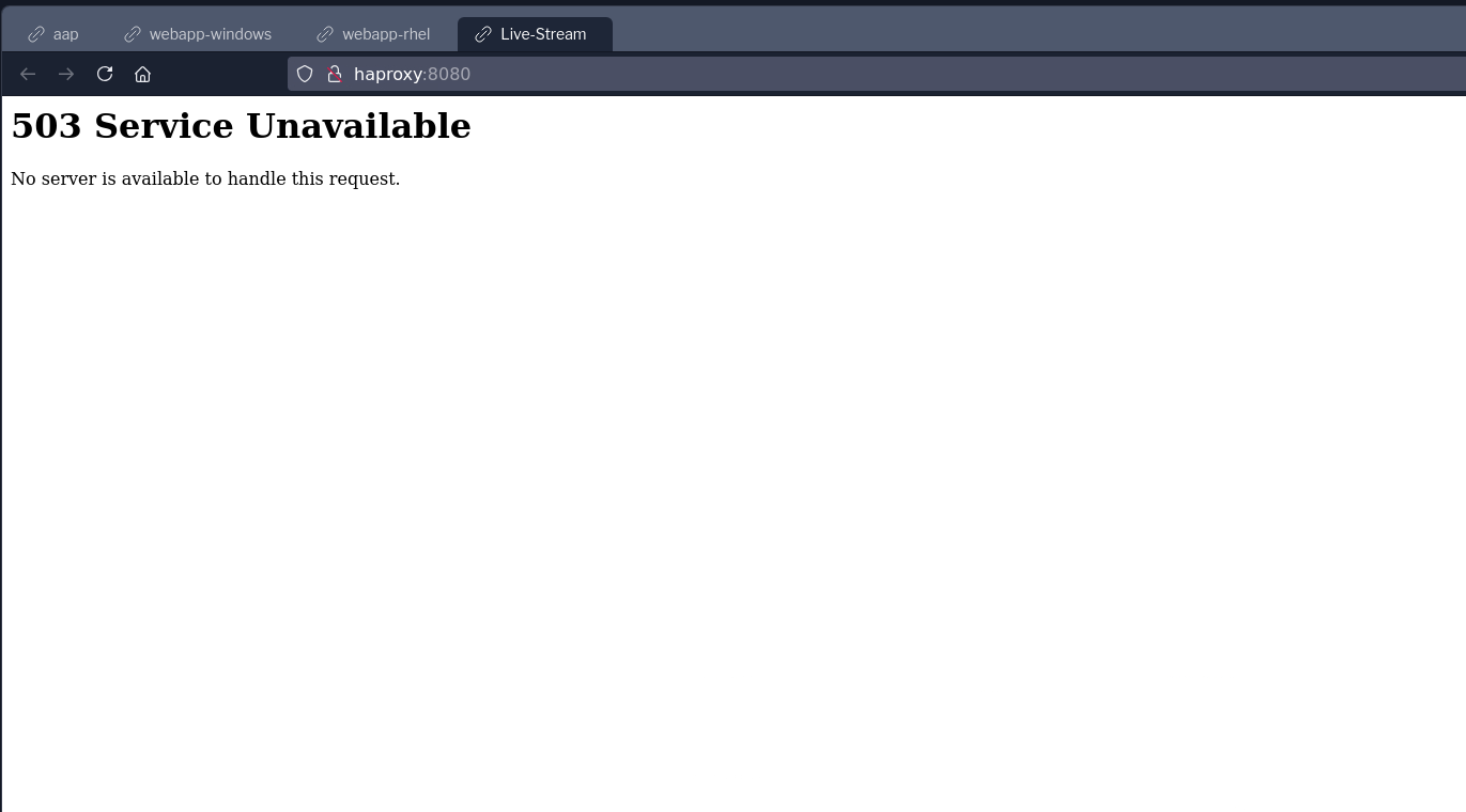 Load Balancer Before Configuration