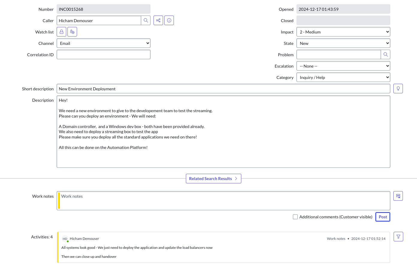 Final Support Ticket #004 - Application Deployment