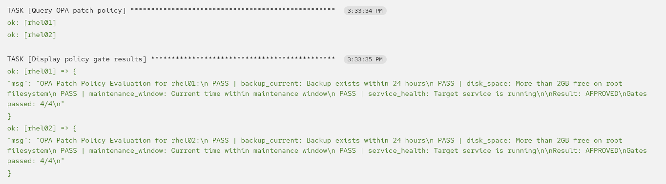 Pre-Patch Check Output