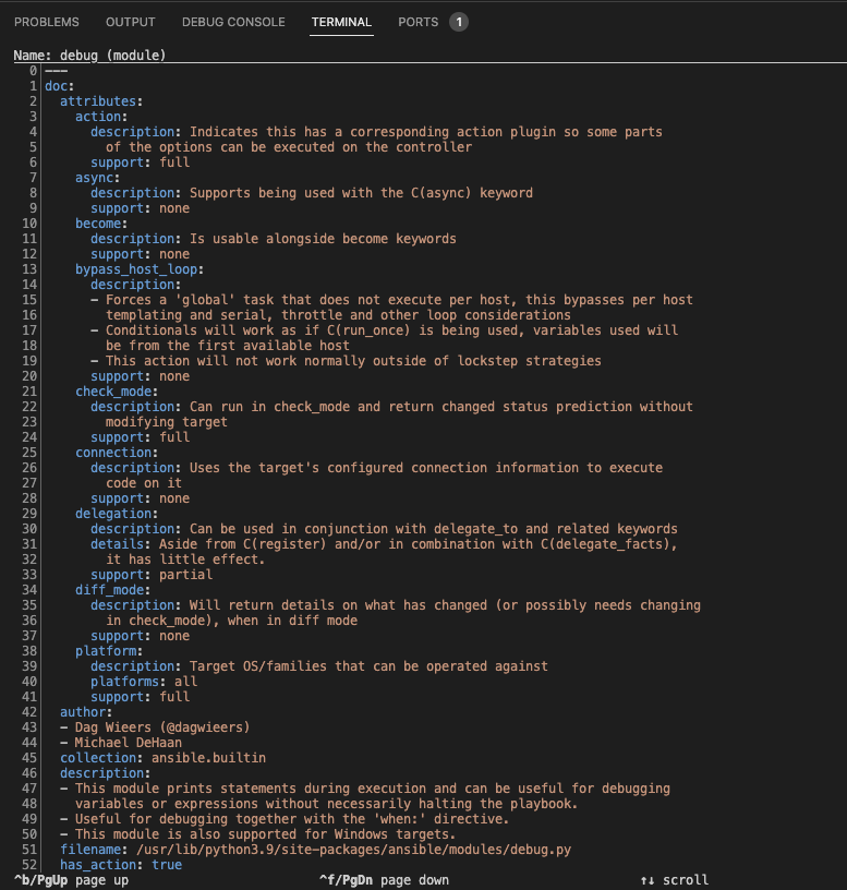ansible-navigator doc mode
