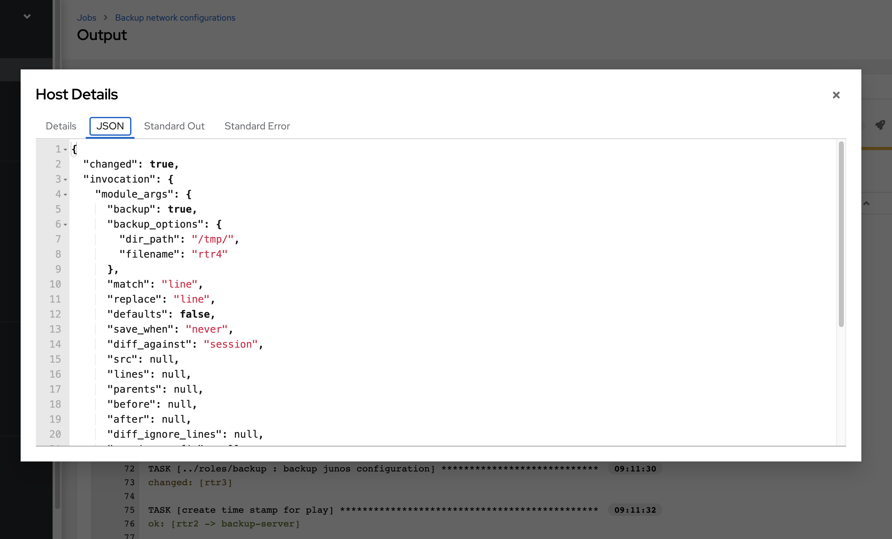 Task details window