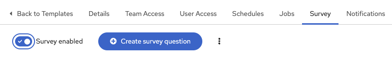 Survey toggle