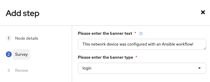 Add network banner job template