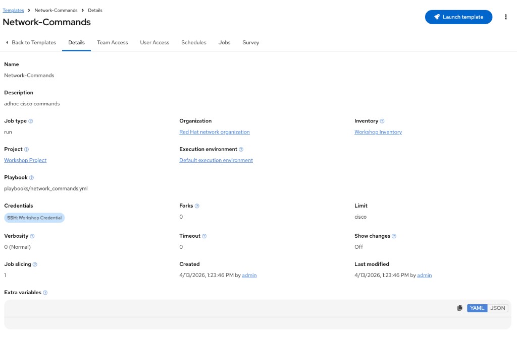 Network operator view