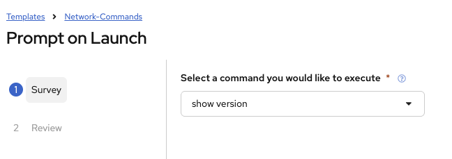 Pre-configured survey